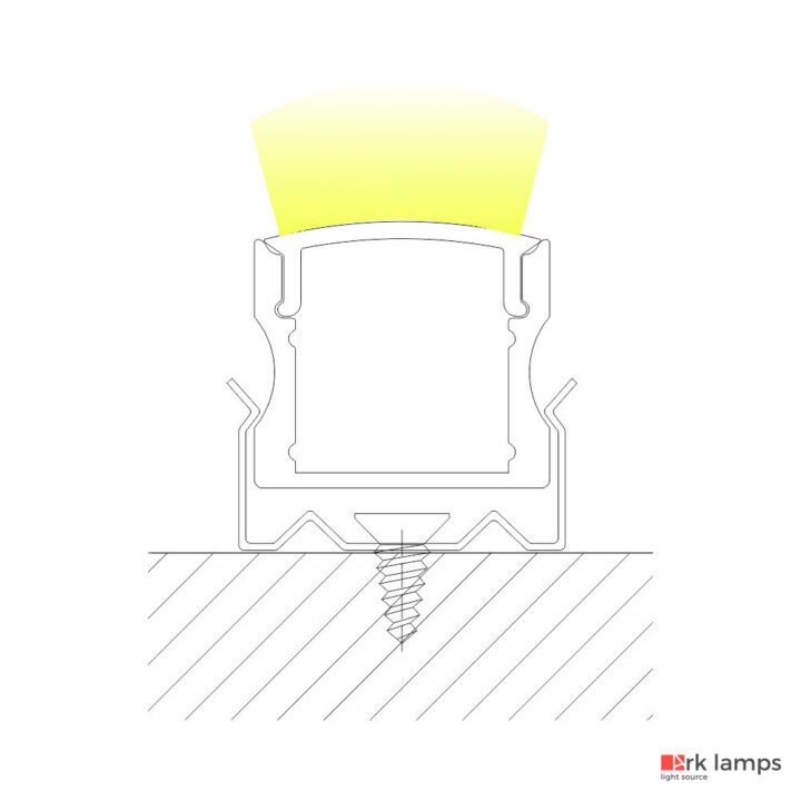 Perfil LED Sobrepor Marcenaria / Prateleira 1.7×1.5cm — foto 3