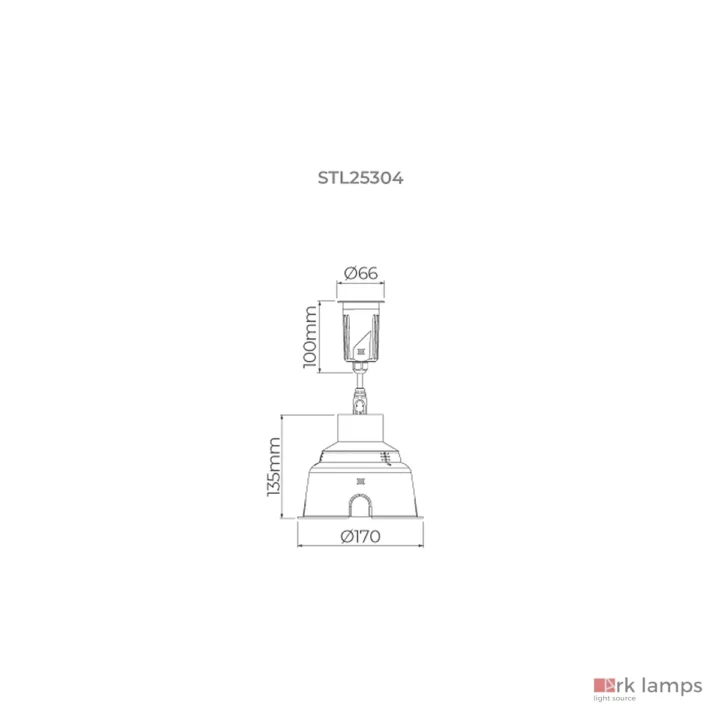 Embutido S.GROUND PRO DIM 24V C/grade 6,5W · Stella · STL25304/27 — desenho técnico com medidas