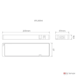 Fonte Móbili 12V 7 Canais · Stella · STL25341 — desenho técnico com medidas