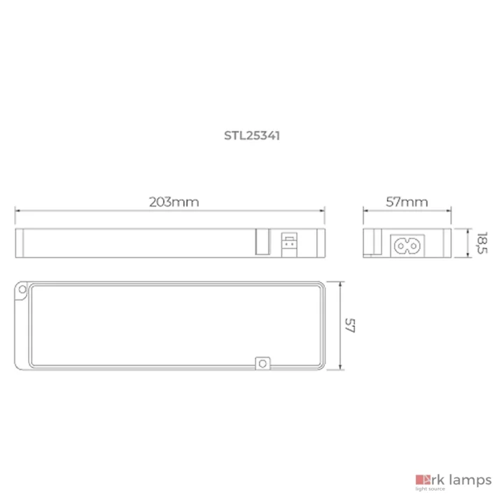 Fonte Móbili 12V 7 Canais · Stella · STL25341 — desenho técnico com medidas