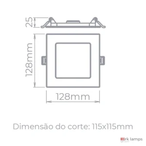 Painel de Embutir LED ECO 6W 400lm Quadrado · Stella · STH9951Q/30