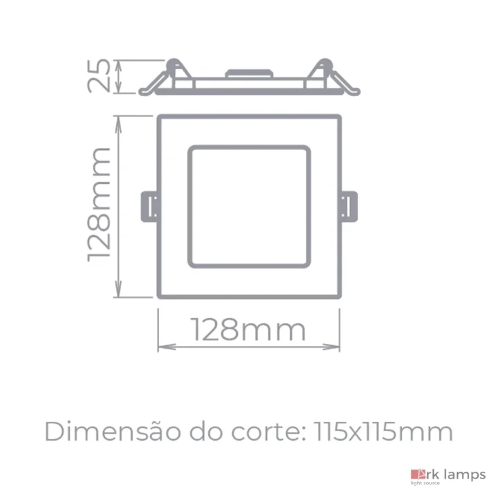 Painel de Embutir LED ECO 6W 400lm Quadrado · Stella · STH9951Q/30