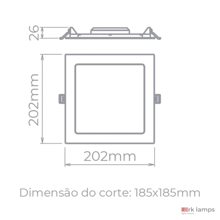 Painel de Embutir LED ECO 18W 1500lm Quadrado · Stella · STH9953Q/30