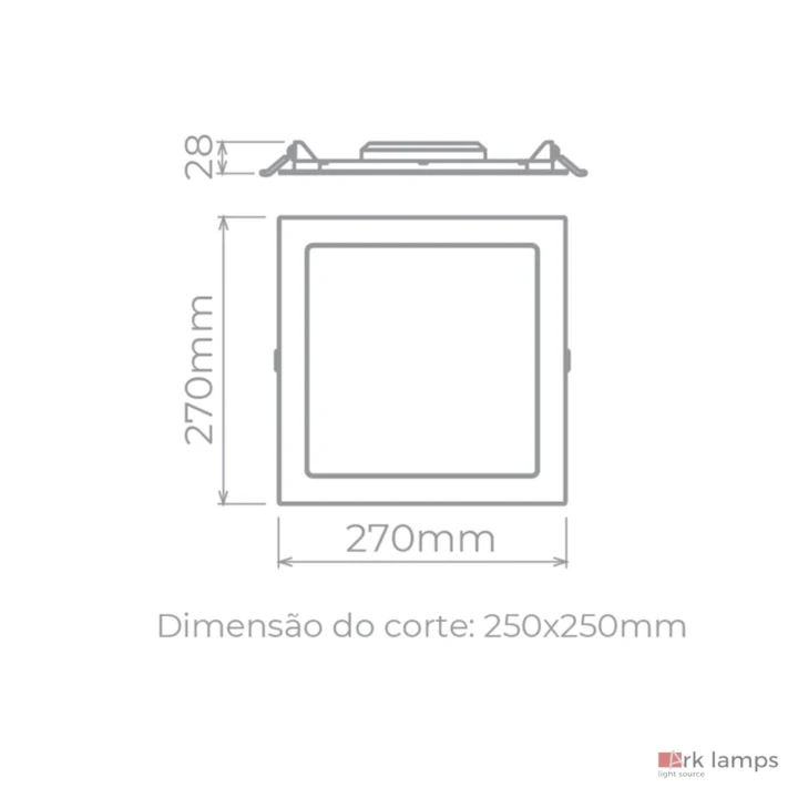 Painel de Embutir LED ECO 24W 1900lm Quadrado · Stella · STH9954Q/30