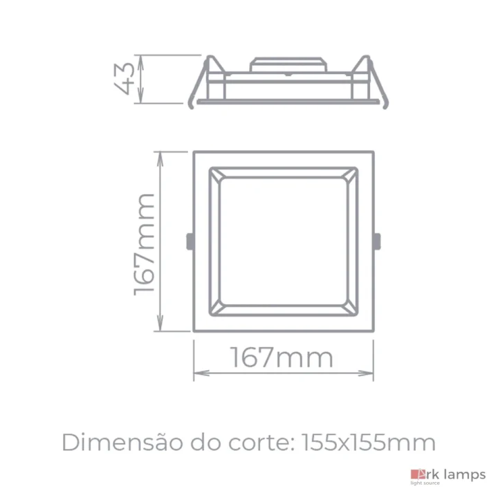 Luminária de Embutir Deep 12W 750lm Preto · Stella · STH8902PTO/30 — foto 2