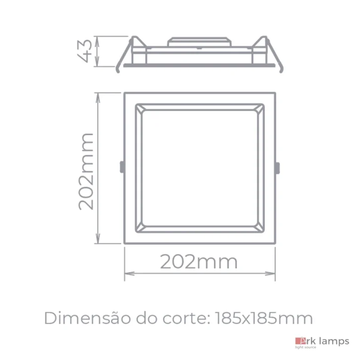 Luminária de Embutir Deep 17W 1200lm Preto · Stella · STH8903PTO/30 — foto 2