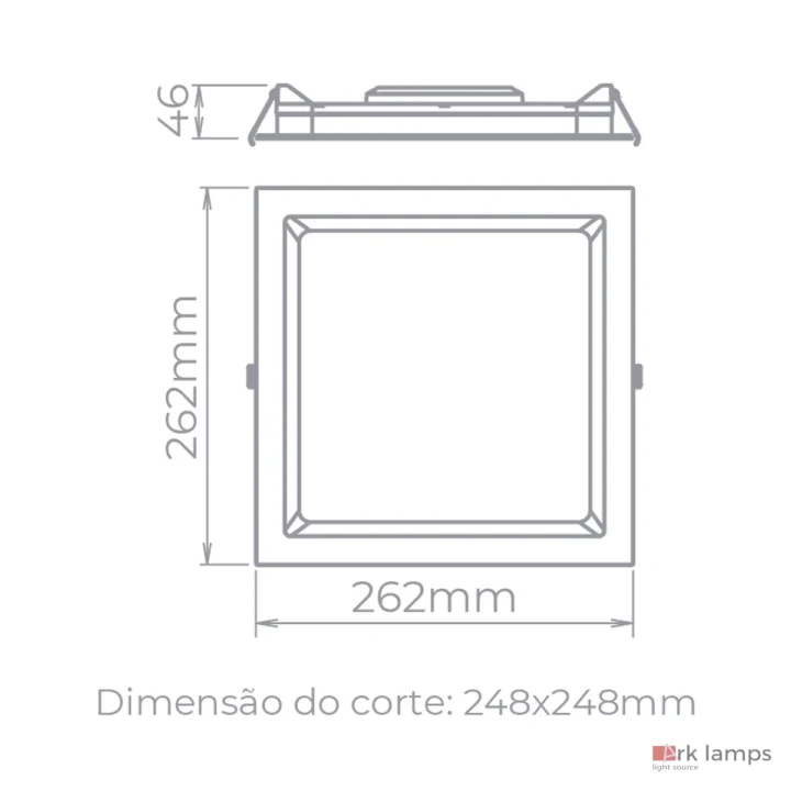 Luminária de Embutir Deep 22W 1500lm Preto · Stella · STH8904PTO/30 — foto 2