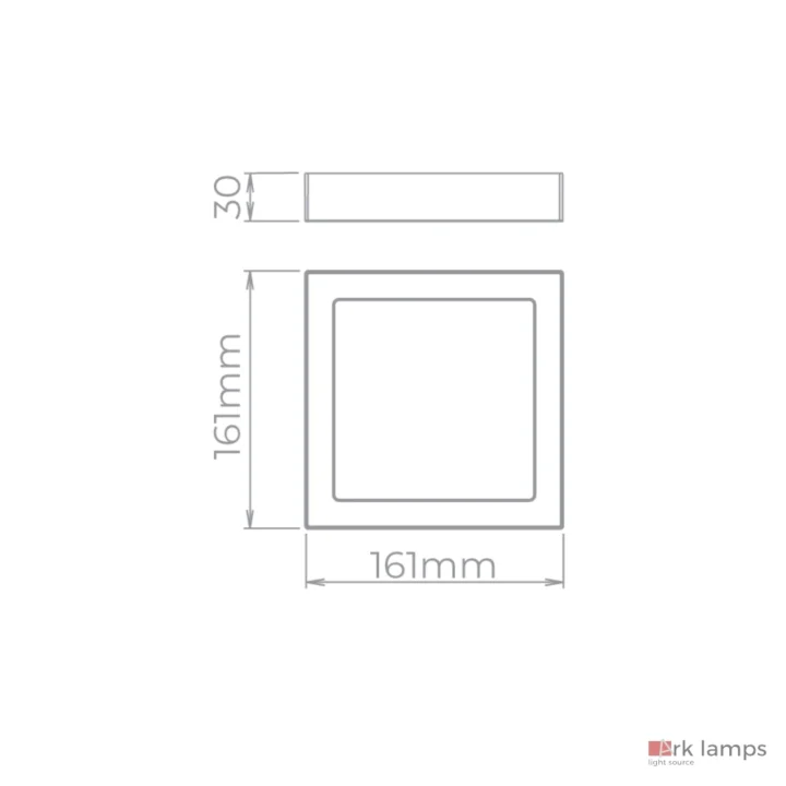 Plafon Sobrepor LED ECO 12W 1100lm Quadrado · Stella · STH21962Q/30 — foto 3
