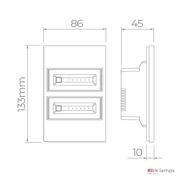 Dimmer Duplo Branco S.TOUCH · Stella · STO24002BR — foto 2
