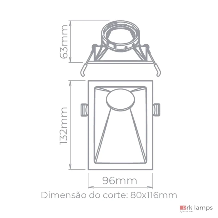 Embutido Angular 40° Square Angle MR16 · Stella · STH8975BR — foto 2