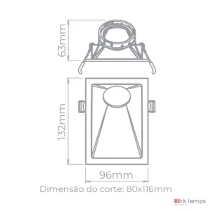 Embutido Angular 40° Square Angle MR16 · Stella · STH8975PTO — foto 2