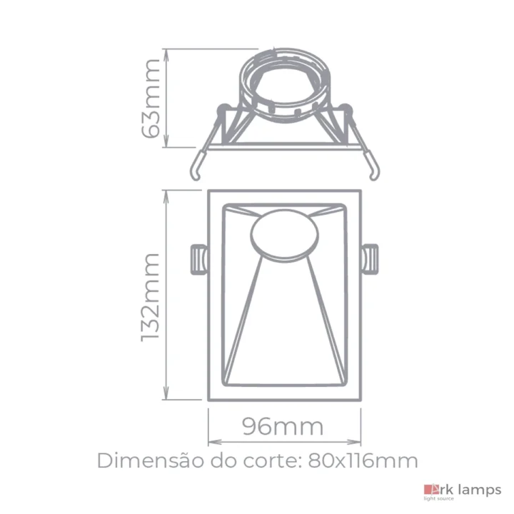 Embutido Angular 40° Square Angle MR16 · Stella · STH8975PTO — foto 2