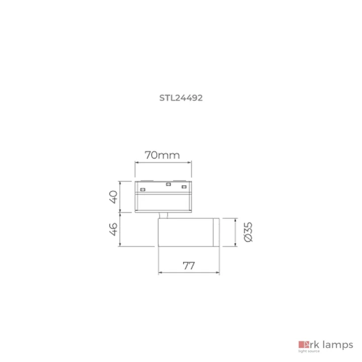 S.LINE Spot Redondo S11 DIM 4W 210lm 25° · Stella · STL24492PTO/27 — desenho técnico com medidas