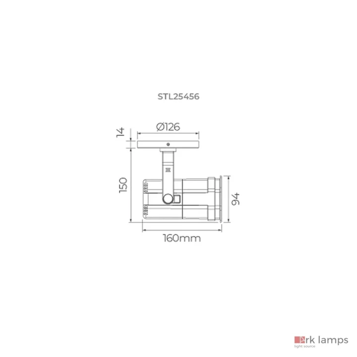 Spot Stage AR70 · Stella · STL25456PTO — desenho técnico com medidas