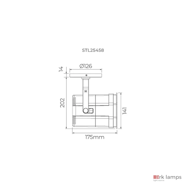 Spot Stage AR111 · Stella · STL25458PTO — desenho técnico com medidas